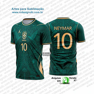 Arte Camisa Interclasse Brasil Conceito Verde