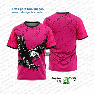 Arte Camisa Fenix Rosa Preto
