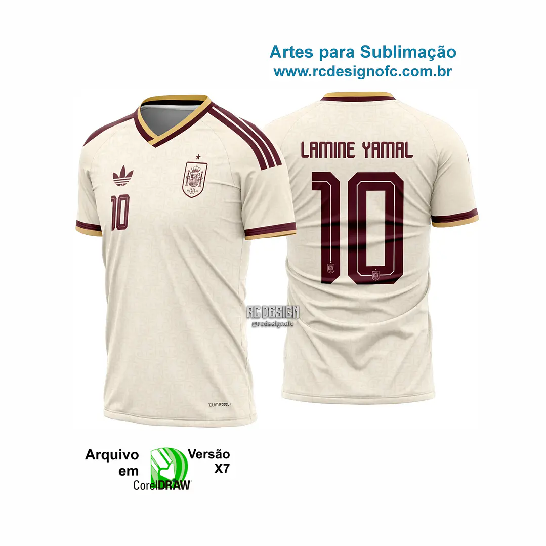 Arte Camisa Espanha Reserva 2026 - 2028 1