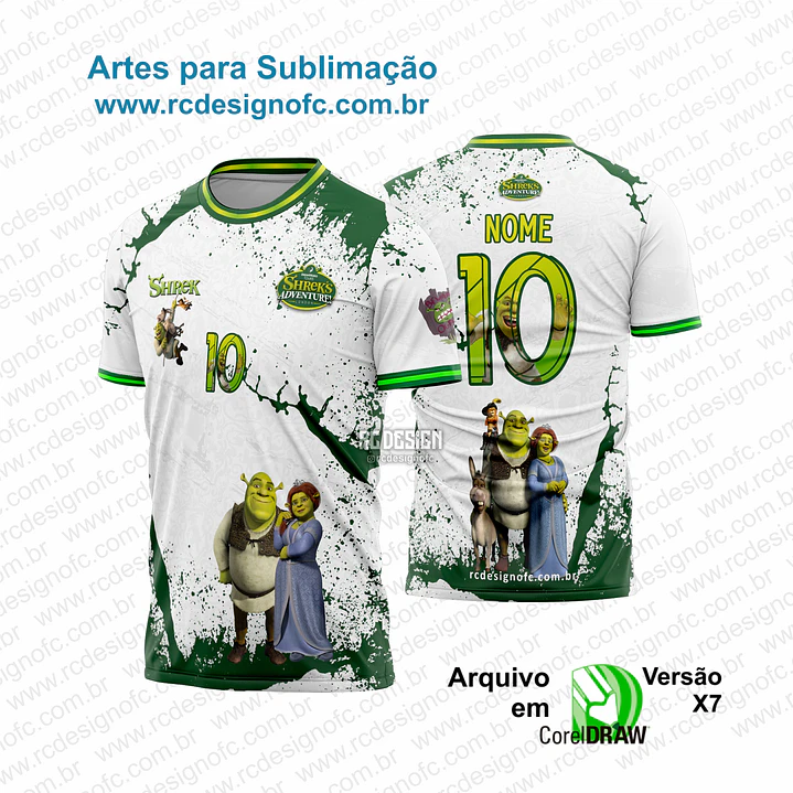 Arte vetor Camisa Shrek Interclasse 1