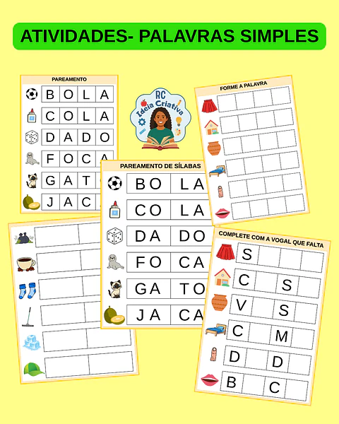 CADERNO DE ATIVIDADES- PALAVRAS SIMPLES