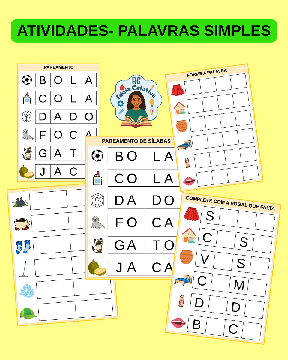 CADERNO DE ATIVIDADES- PALAVRAS SIMPLES 1
