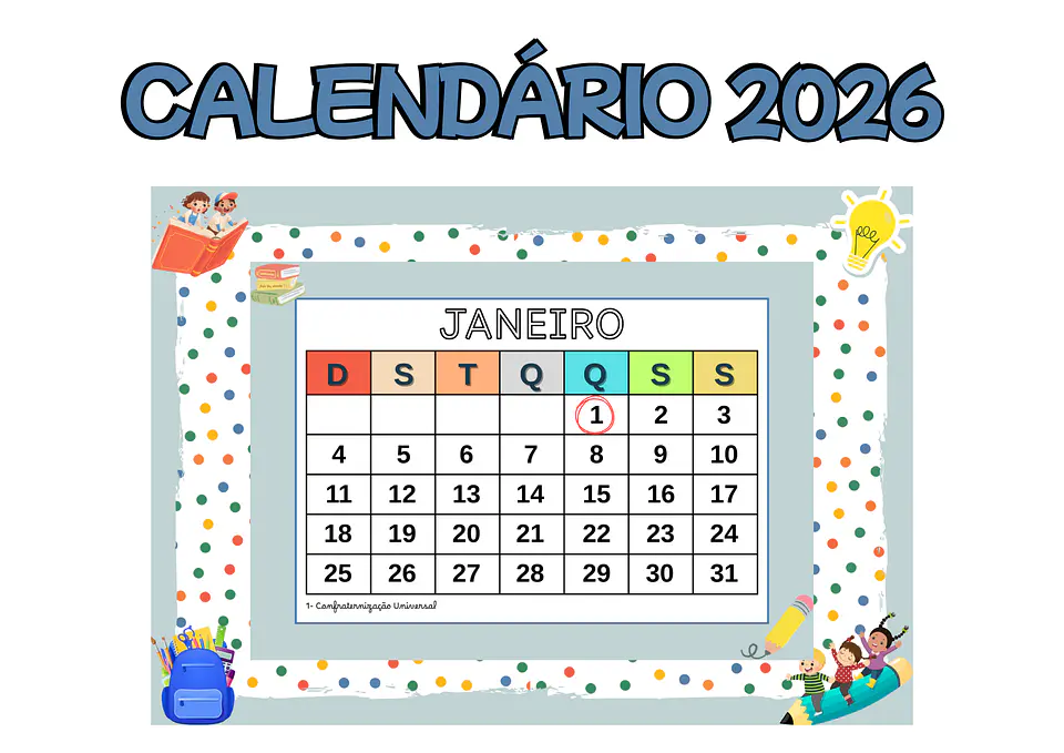 CALENDÁRIO 2026 1