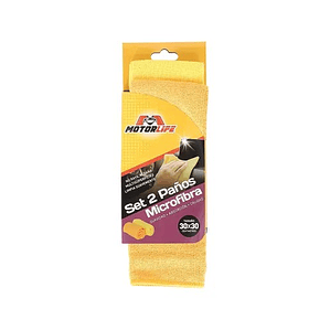 Set De 2 De Paños De Microfibra 30x30 Cm. MOTORLIFE