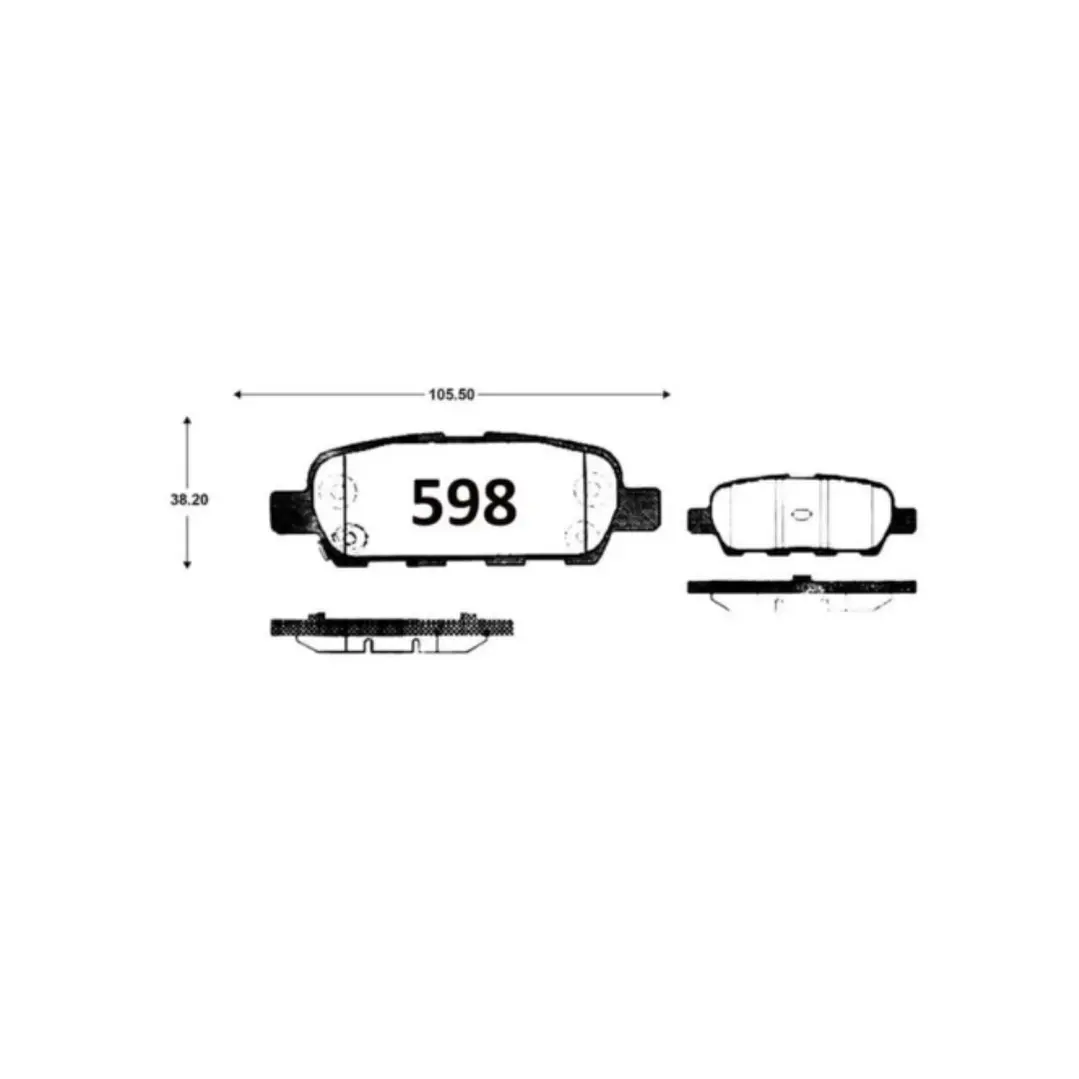 PASTILLAS.FRENO.NISSAN MAXIMA/X-TRAIL P0598 2