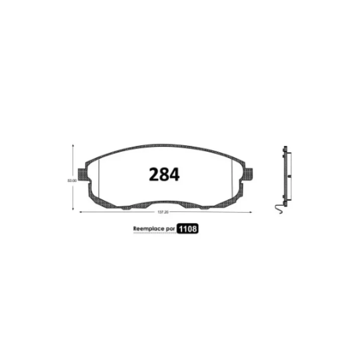 PASTILLAS FRENO  NISSN-SAMSUNG-SUZUKI COD 284 1
