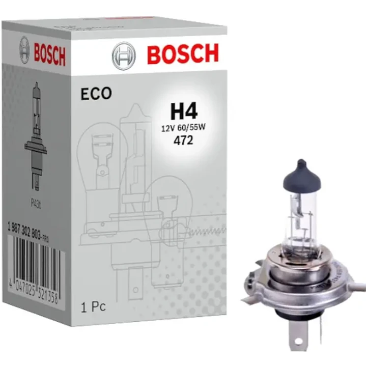 PACK 10 AMPOLLETA HALOGENA H4 12 VOLTS 60 / 55 WATTS BOSCH 2