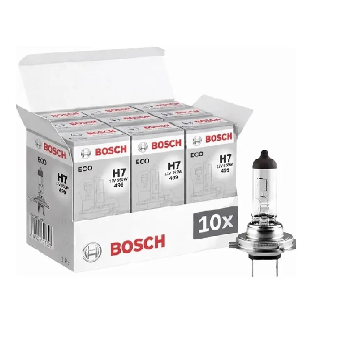 PACK 10 AMPOLLETAS HALOGENA H7 12 VOLTS 55 WATTS BOSCH 1