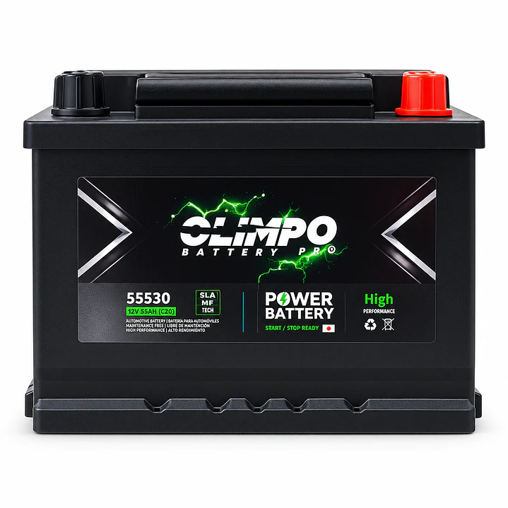 BATERIA DE 55AH OLIMPO 55530 CCA 340 (- +) 1