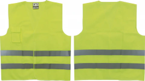 CHALECO REFLECTIVO AMARILLO 2 CINTAS CERTIFICADO CLASE II EN20471