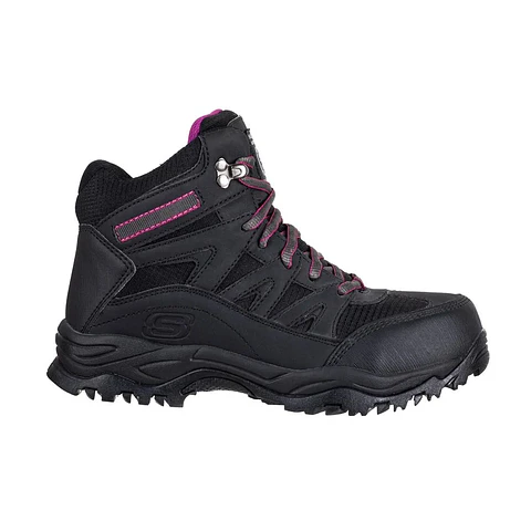 Botín De Seguridad Skechers Pomeria Negro/Morado Mujer
