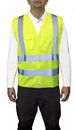 CHALECO REFLECTIVO AMARILLO 4 CINTAS CERTIFICADO CLASE II EN20471 - Miniatura 1