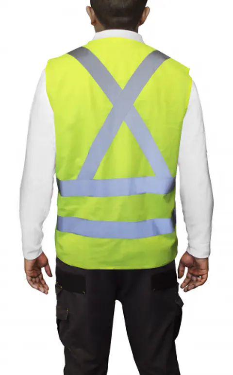 CHALECO REFLECTIVO AMARILLO 4 CINTAS CERTIFICADO CLASE II EN20471