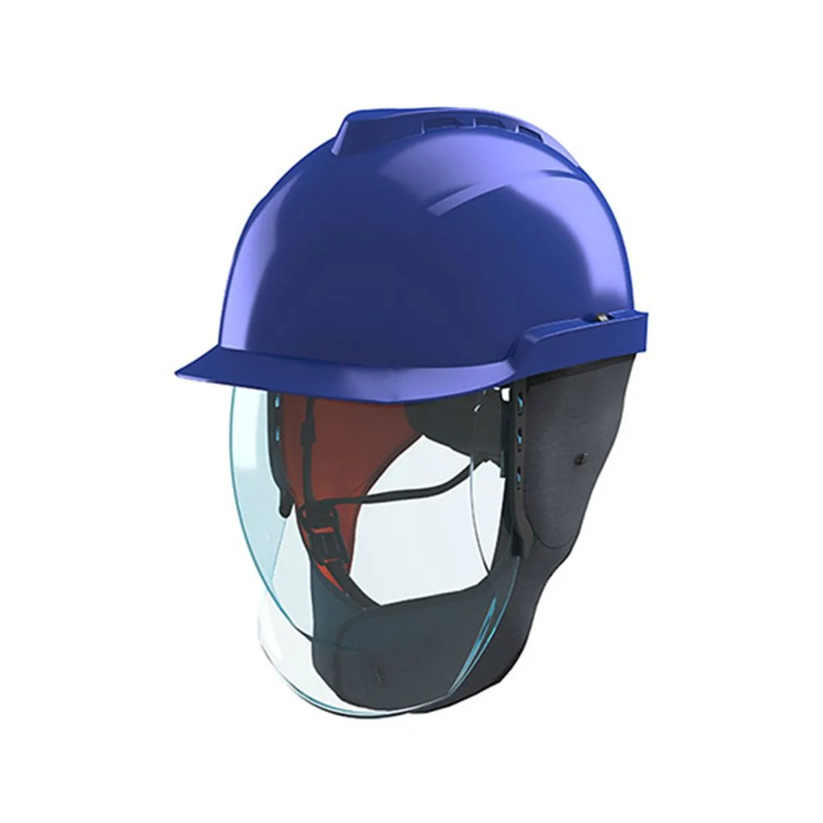 Casco MSA V-Gard 950 Azul c/ Visor 4Ka 3