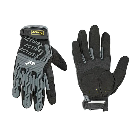 Guante Activex Mecanico X9 Gris-Negro