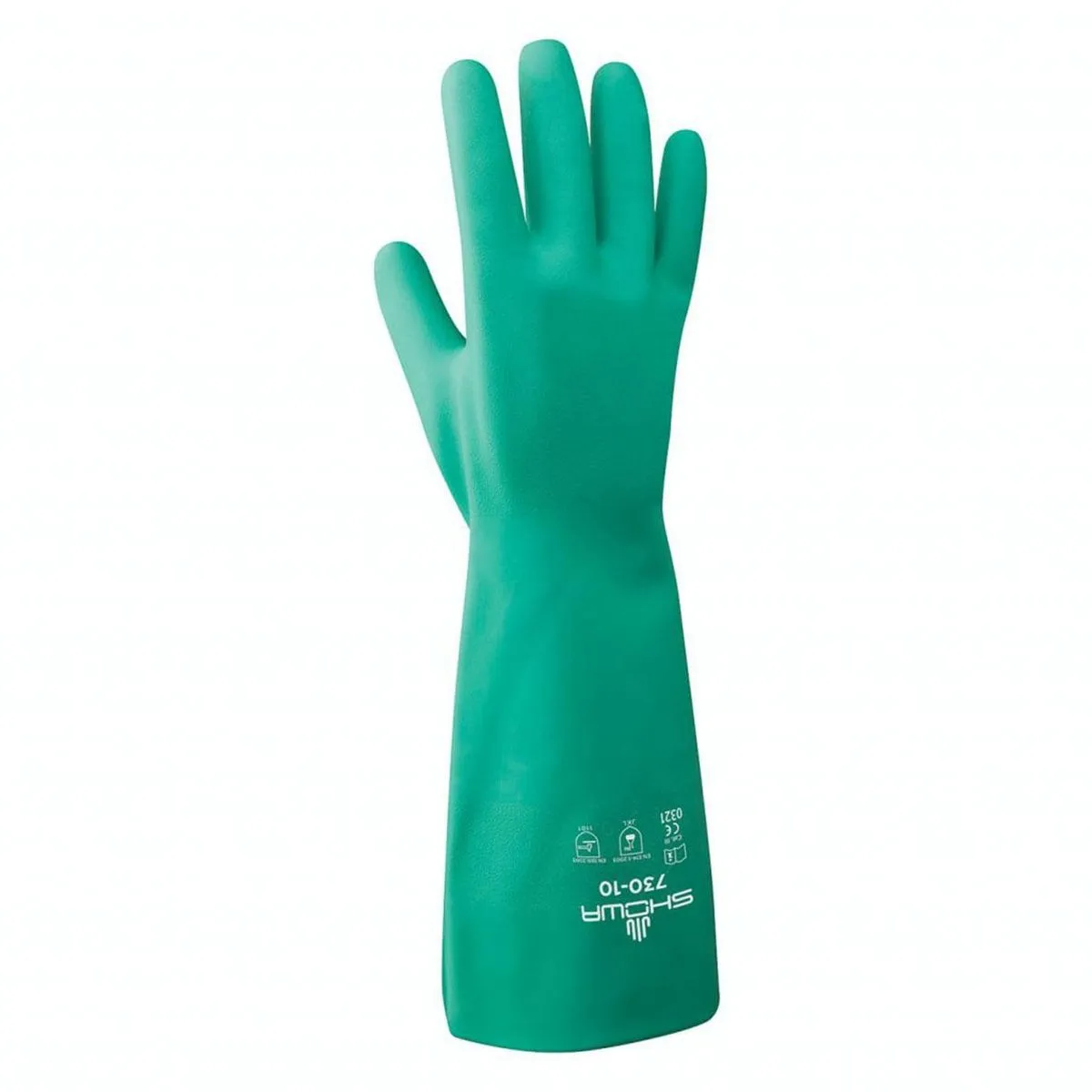 Guante Showa 730 Nitrilo Flocado 33 cms 1