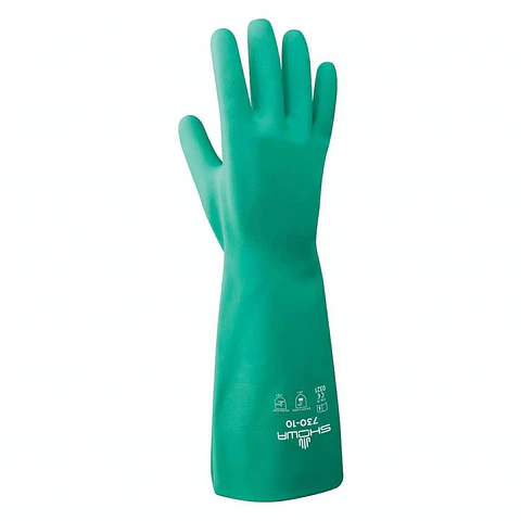 Guante Showa 730 Nitrilo Flocado 33 cms