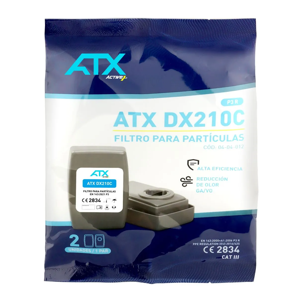 Filtro Activex ATX DX210C Particulas y Olores P3 R (Par) 4