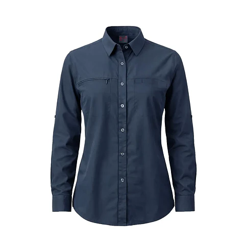Blusa Lightwind W2400 Poliéster UV Azul Marino