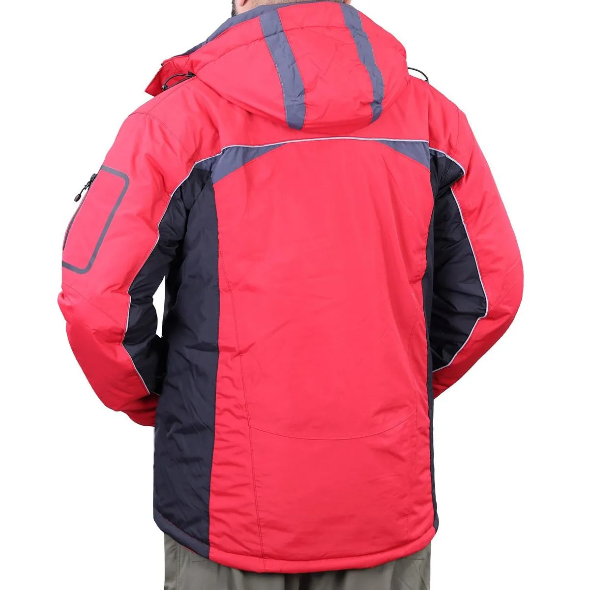 Parka Hombre 3 en 1 Rojo/Negro Z-0400 4