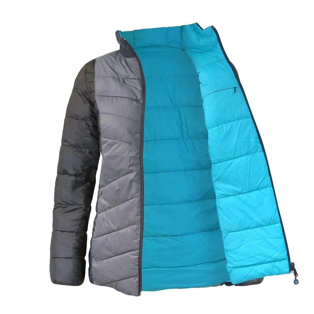 Parka Absolute Zero Mujer Reversible Gris/Calipso Z-6100 2