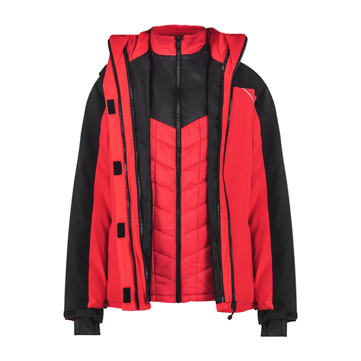 Parka 3 en 1 Rojo/Negro Mujer Z-4000 4