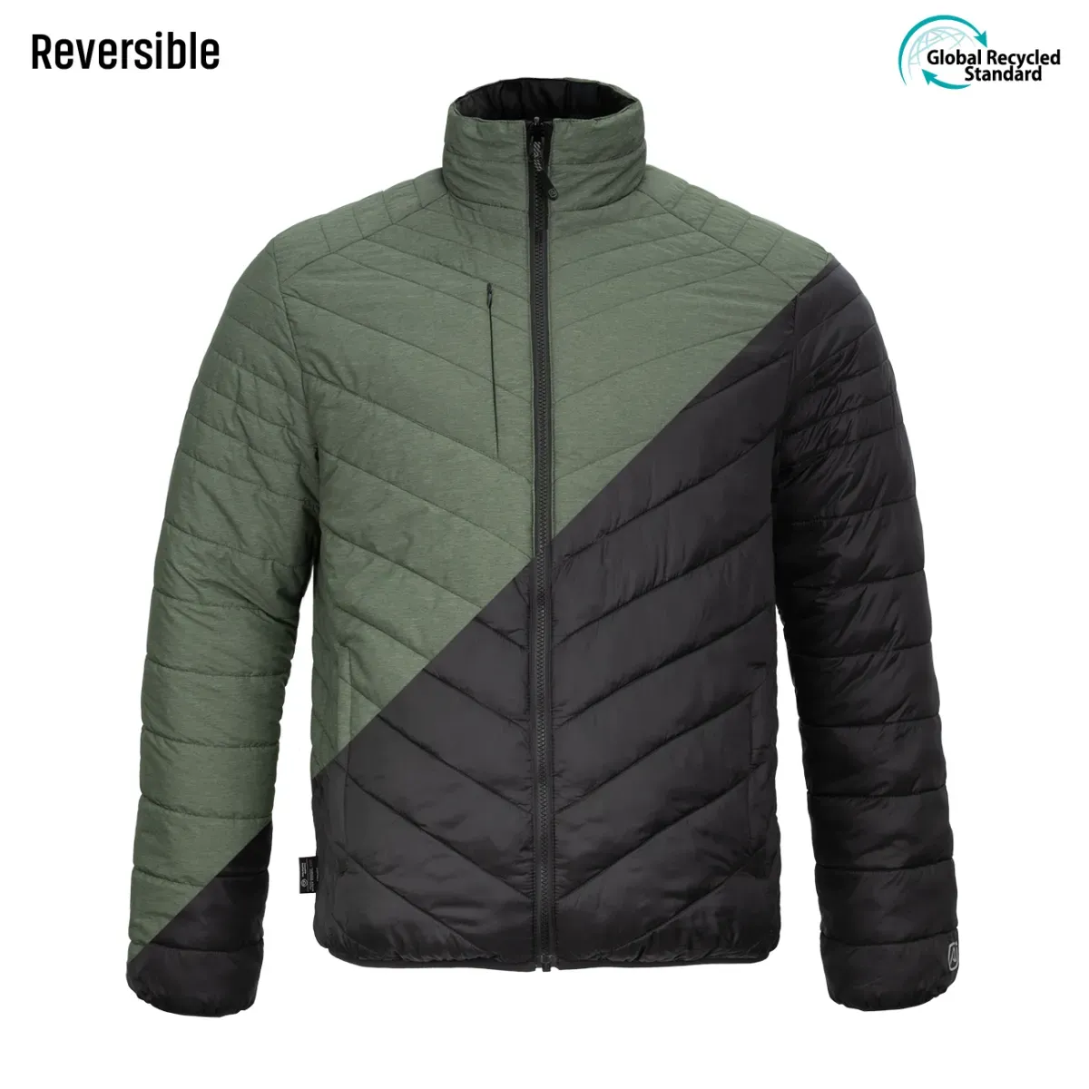 Parka reversible thinsulate hombre negro/verde Z-3000 1