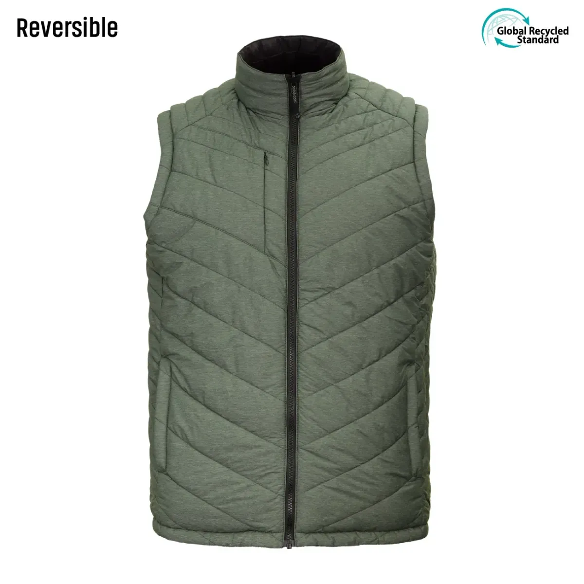 Parka sin manga reversible thinsulate hombre negro/verde Z-2000 4