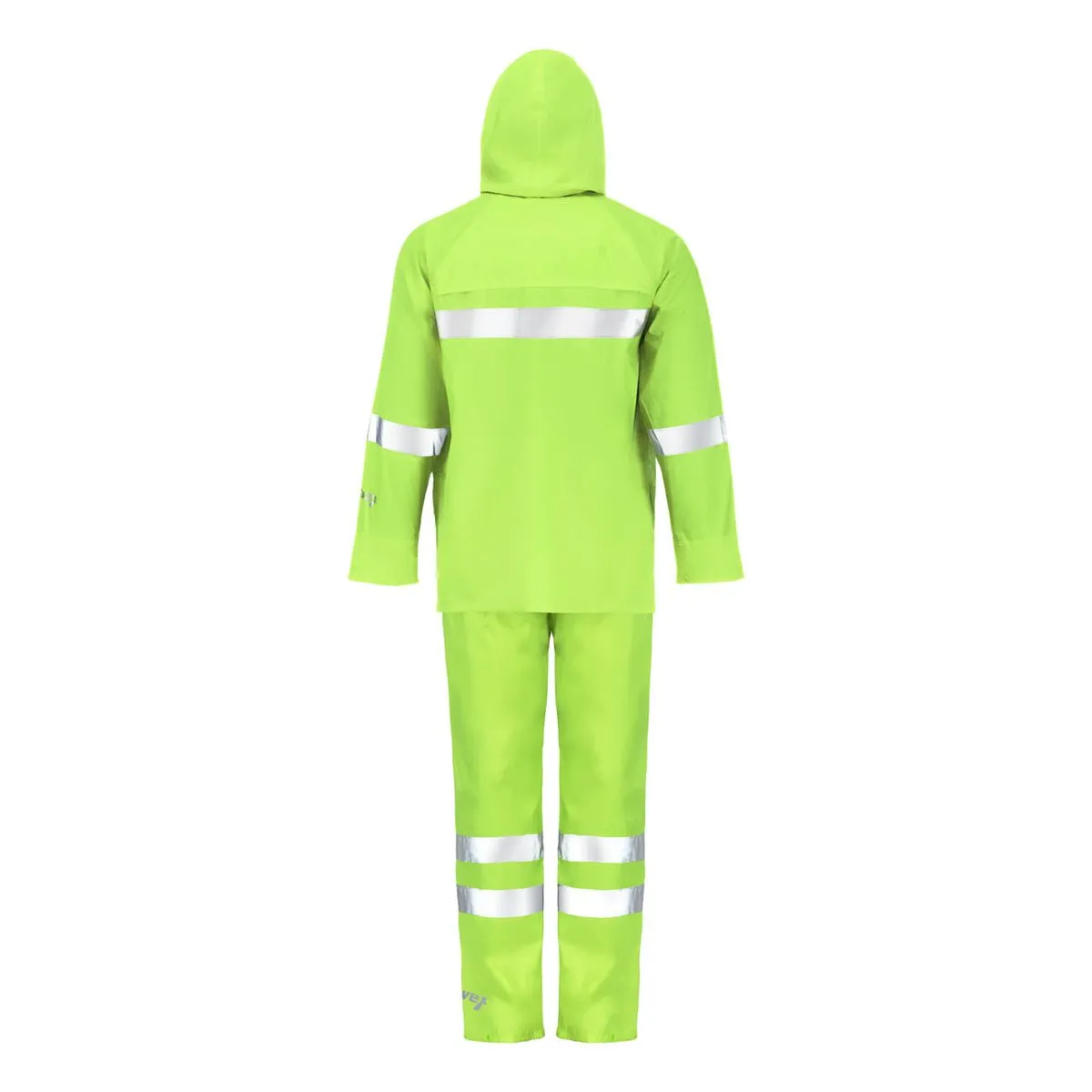 Traje Lluvia Verde Alta Visibilidad con Cinta Reflectante 2