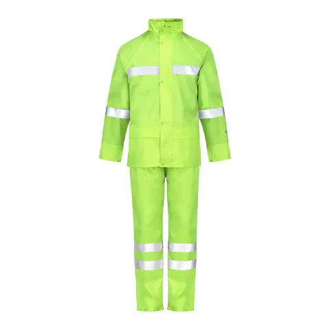 Traje Lluvia Verde Alta Visibilidad con Cinta Reflectante