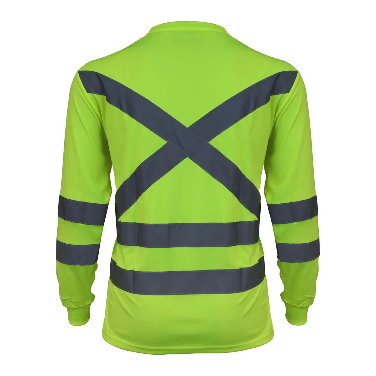 Polera Activex Polo Dry Fit Verde Fluor C/Reflect M/Larga UV 2