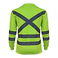 Polera Activex Polo Dry Fit Verde Fluor C/Reflect M/Larga UV - Miniatura 2