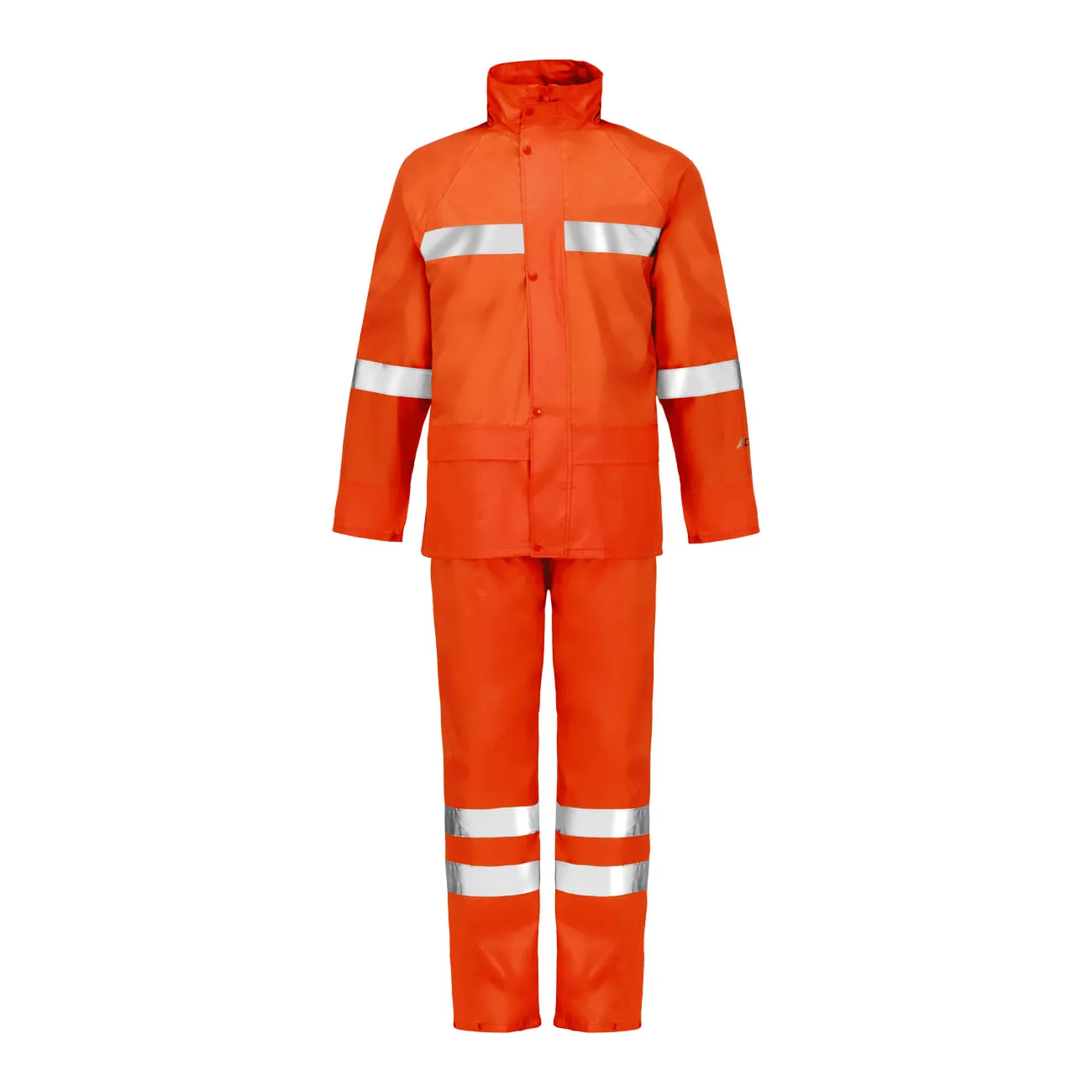 Traje Lluvia Naranja con Cinta Reflectante 1