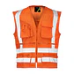 Chaleco Geólogo Cinta 360° Naranjo Fluor - Miniatura 1