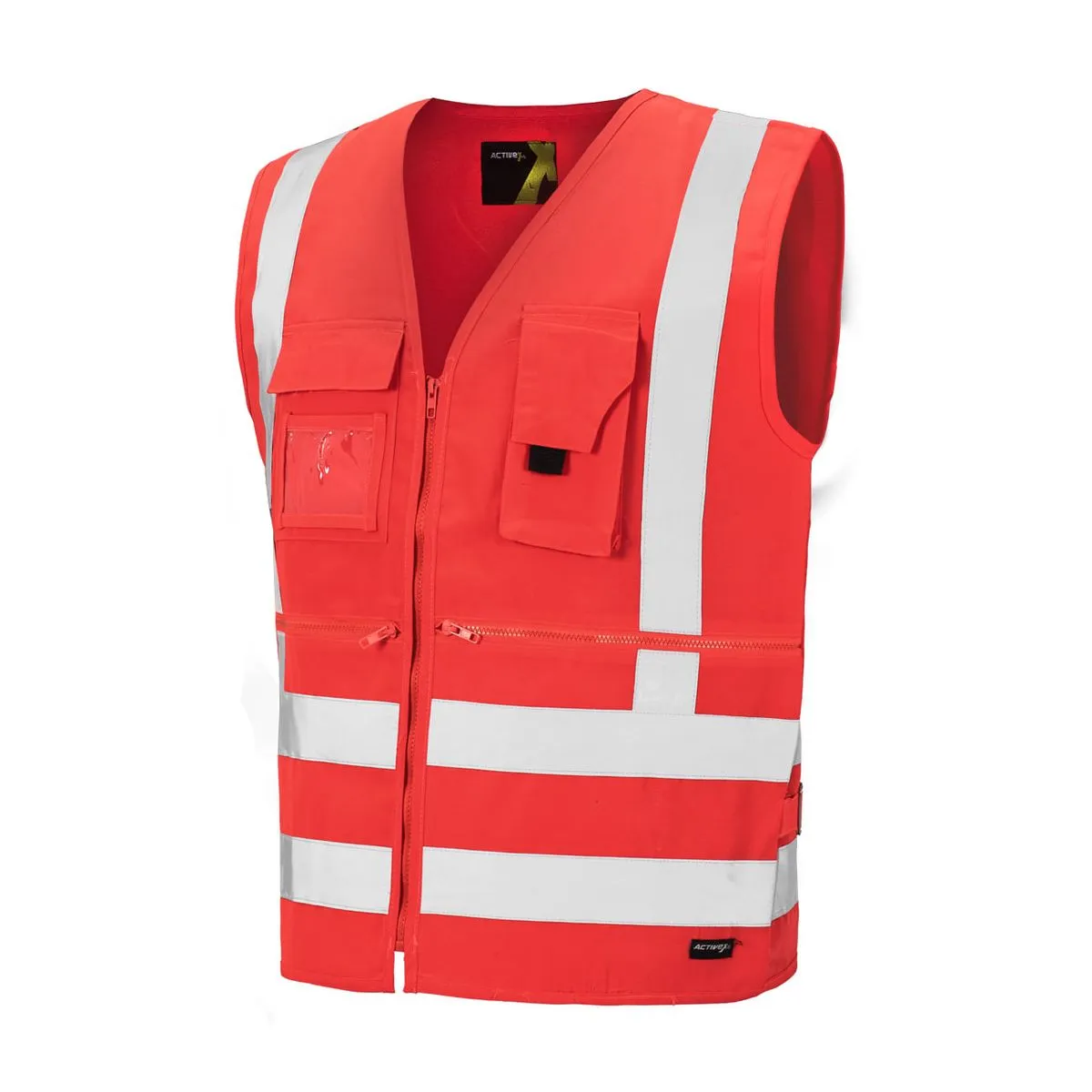 Chaleco Geologo Activex Rojo Alta Visibilidad Gard 2