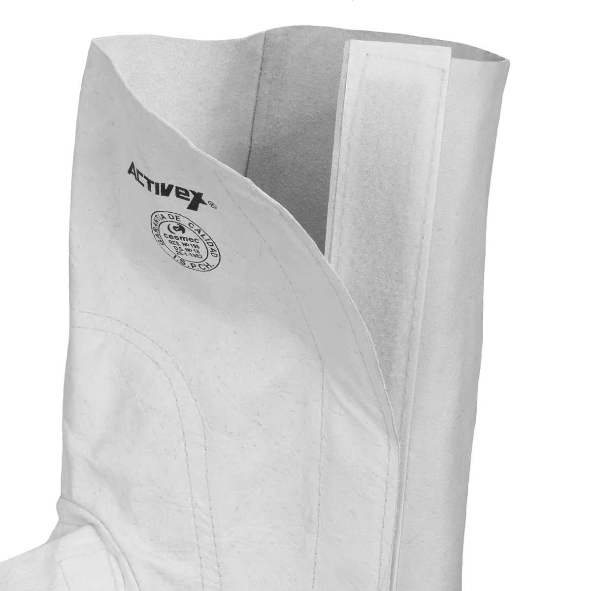 Polaina Soldador Cuero Con Velcro 3