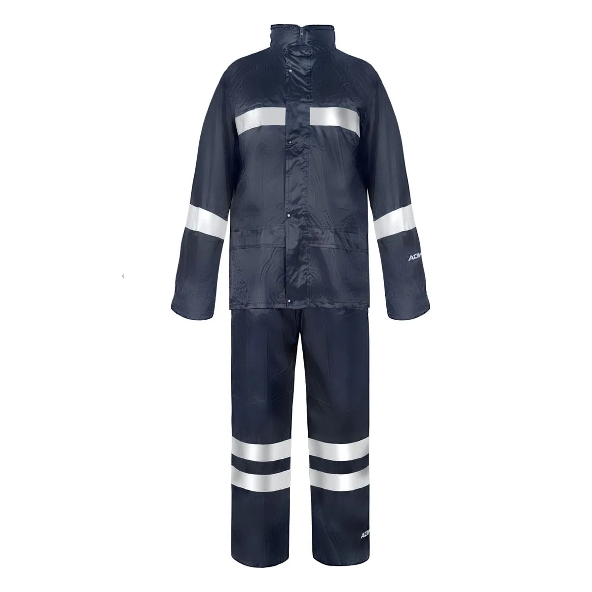 Traje Lluvia Azul con Cinta Reflectante 1