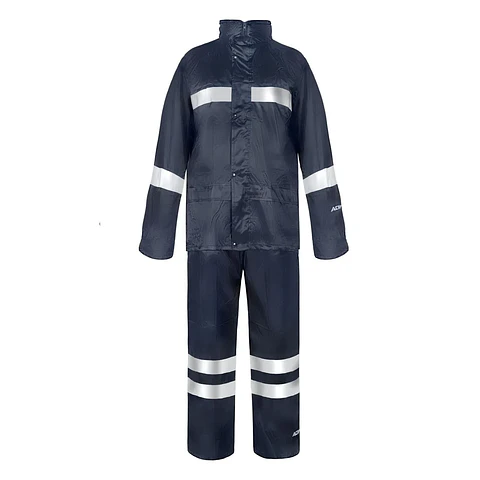 Traje Lluvia Azul con Cinta Reflectante