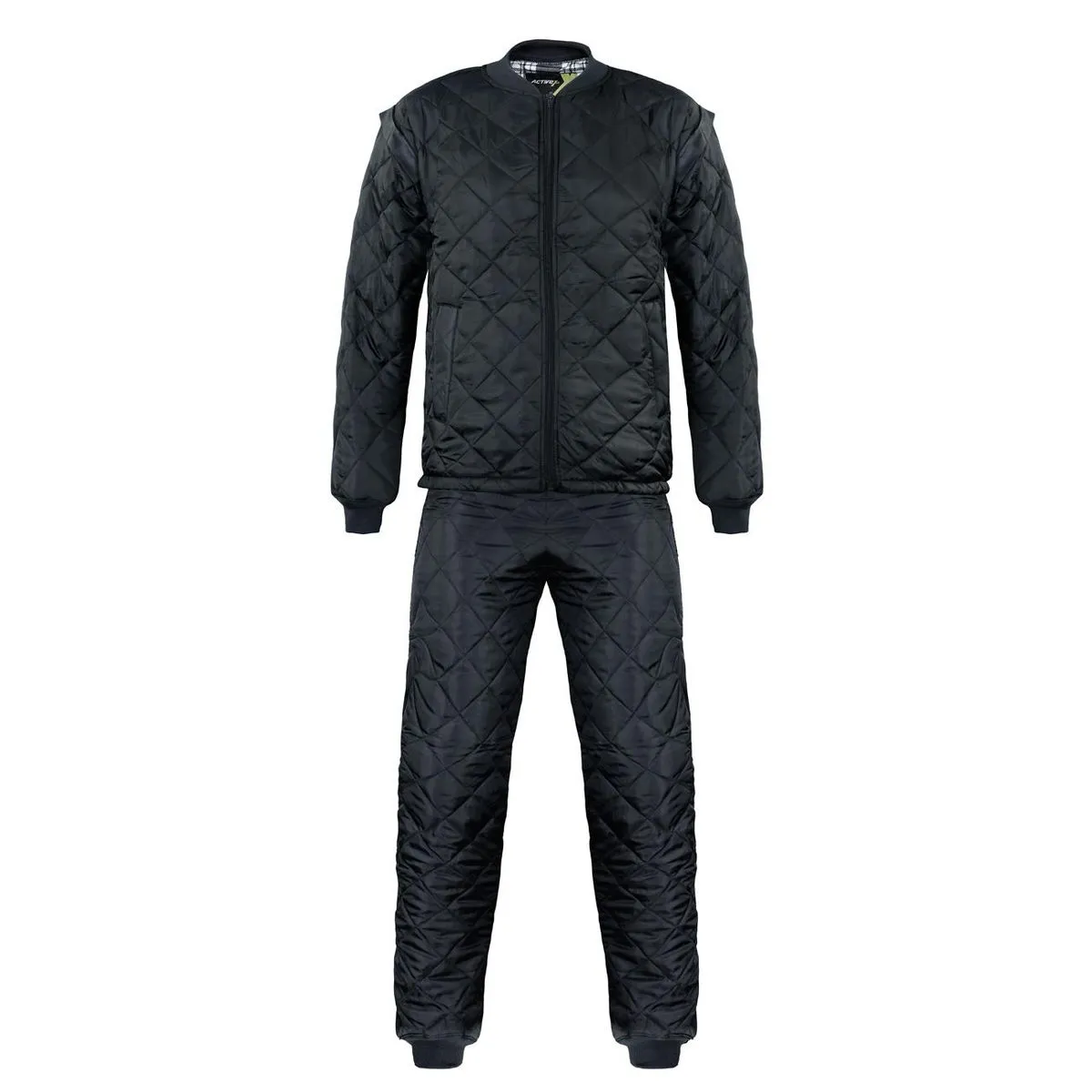 Pijama Negro Forro Franela Mangas Desmontables 1