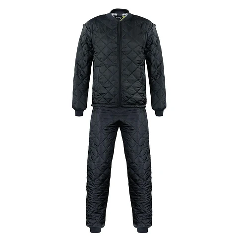 Pijama Negro Forro Franela Mangas Desmontables