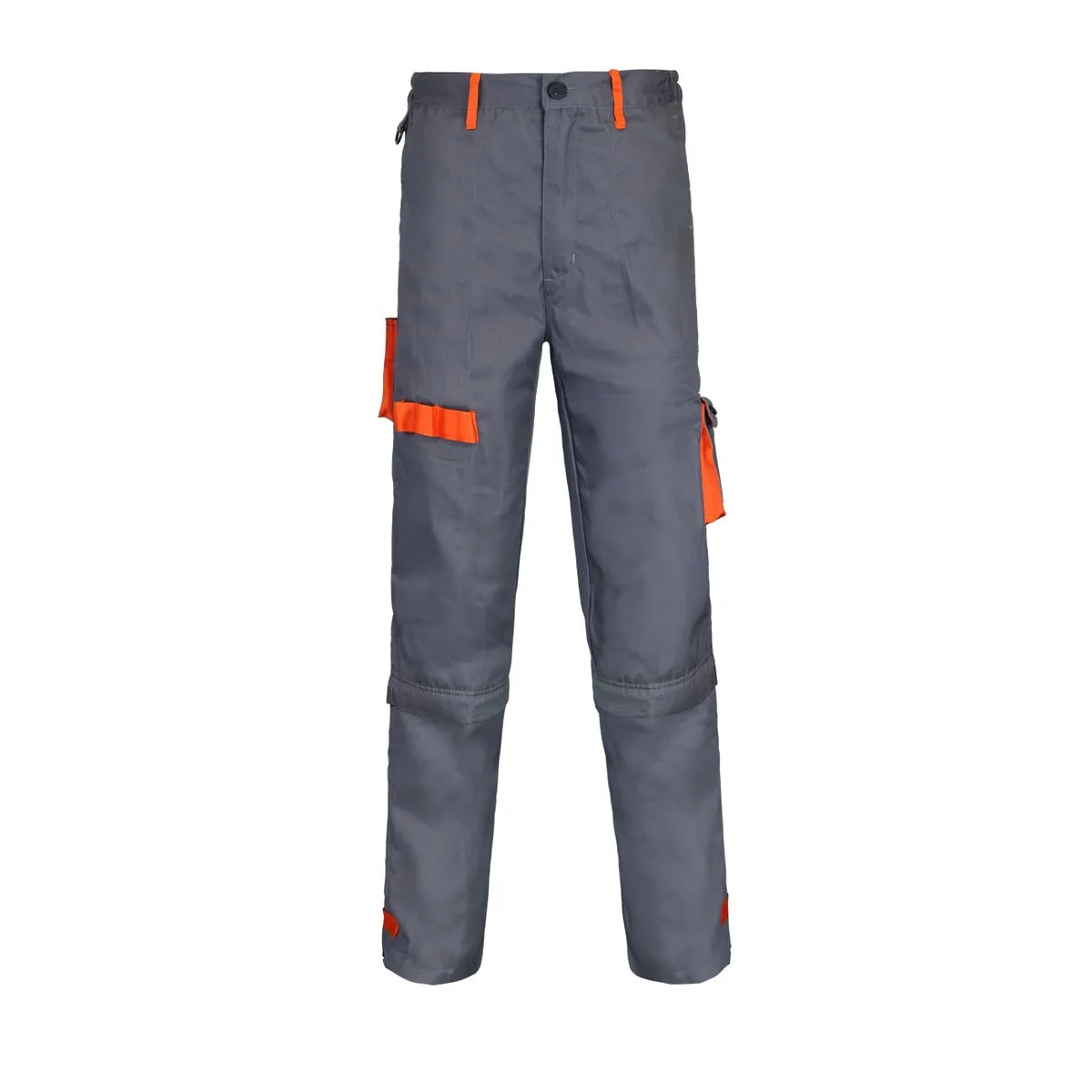 Pantalón Gabardina Gris/Naranjo 1