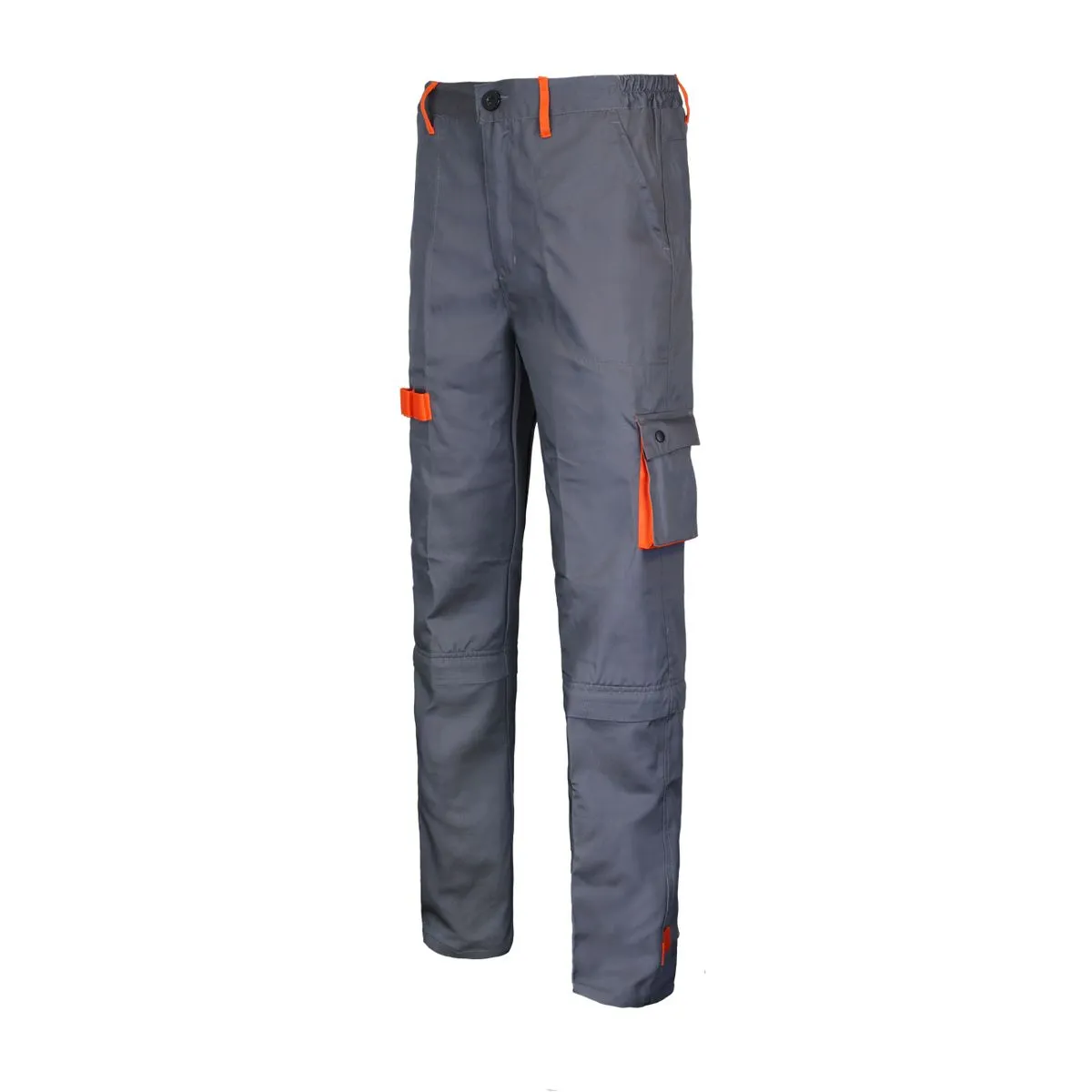 Pantalón Gabardina Gris/Naranjo 2