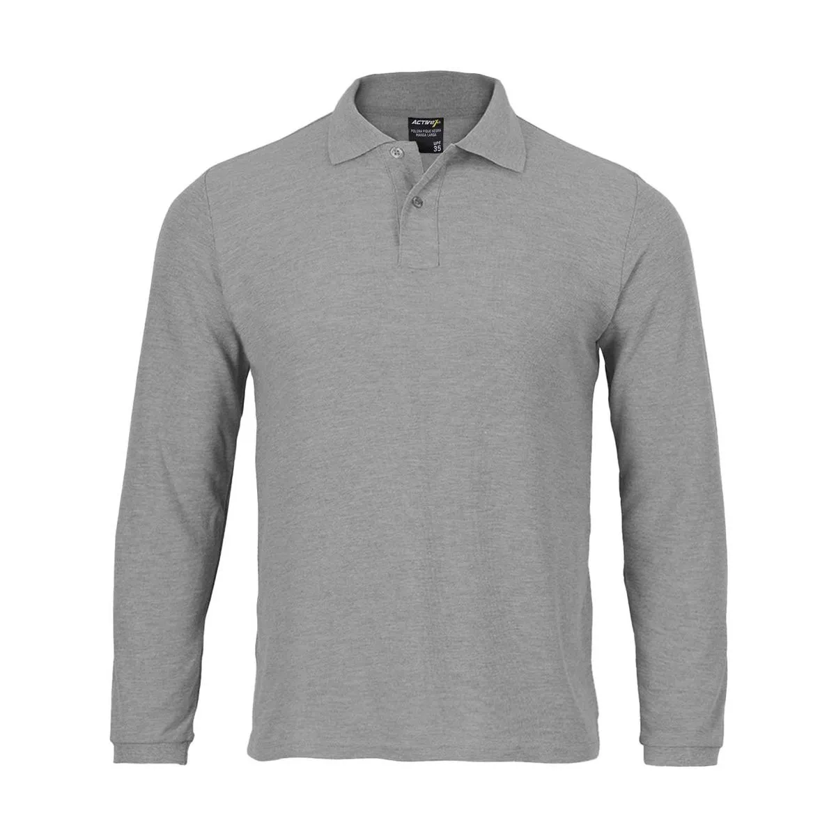 Polera Activex Pique Gris M/Larga UV 1