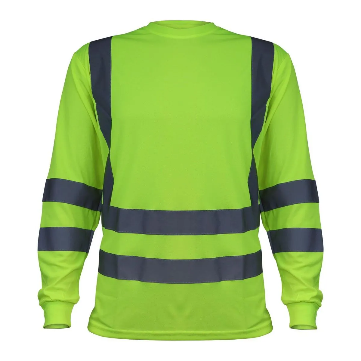 Polera Activex Polo Dry Fit Verde Fluor C/Reflect M/Larga UV 1