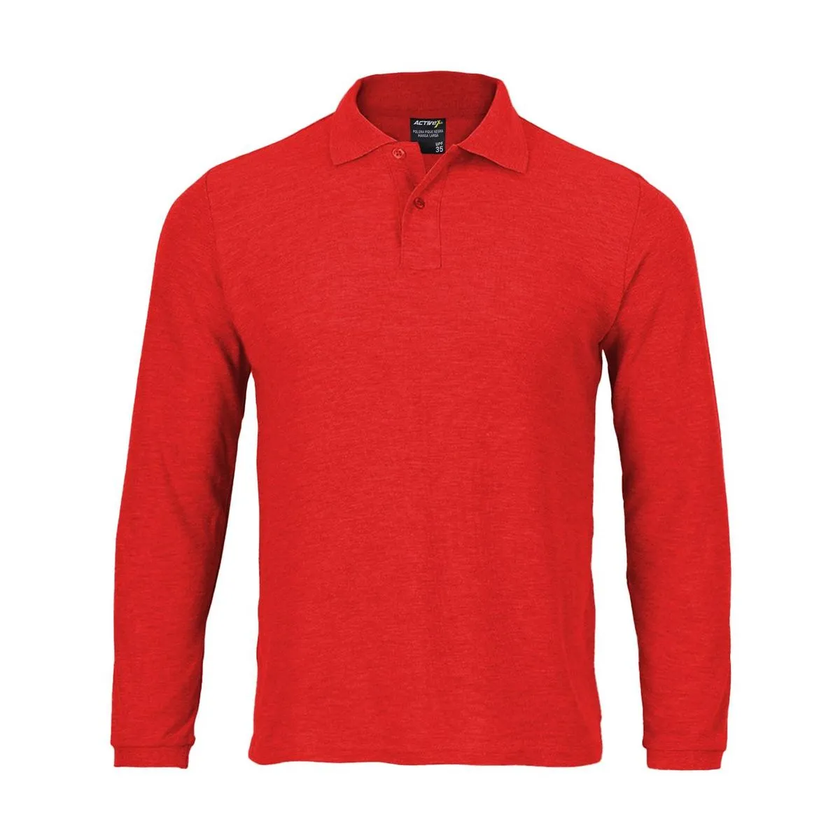 Polera Activex Pique Roja M/Larga UV 1