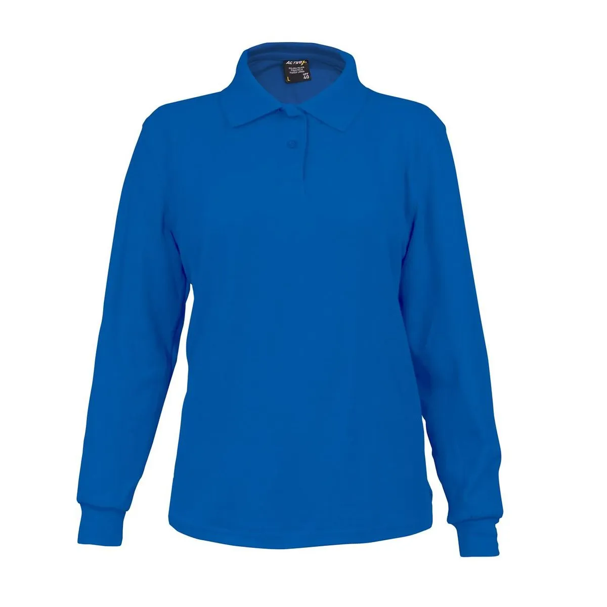 Polera Activex Pique Azulino M/Larga Mujer UV 1