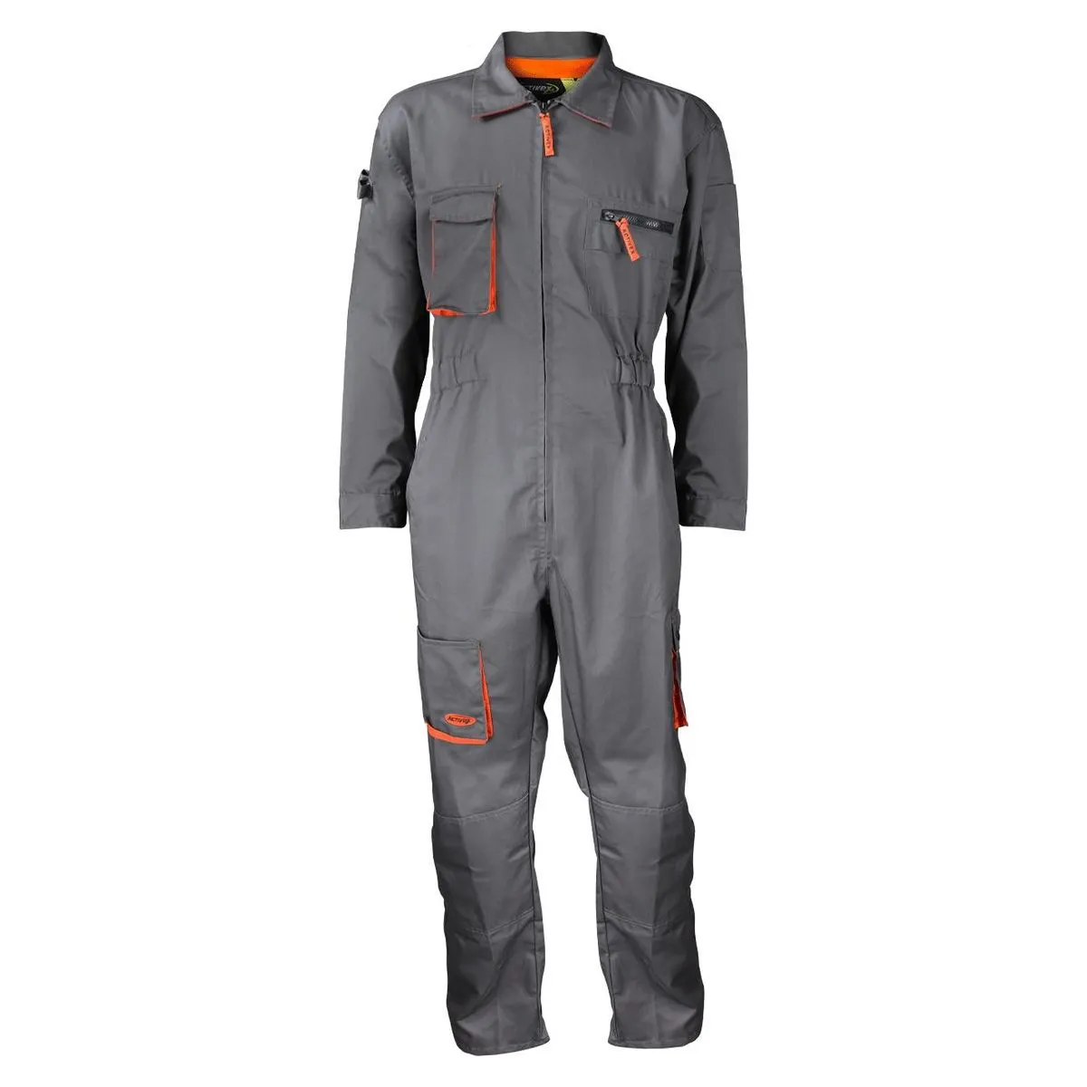 Overol Piloto Gabardina Gris/Naranjo 1