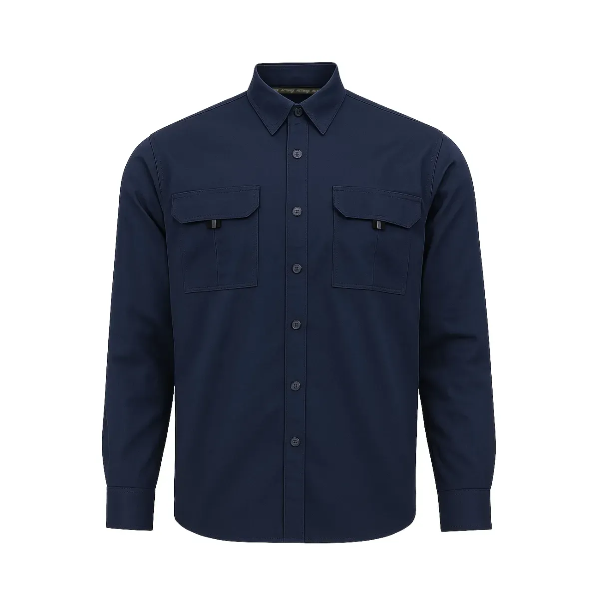 Camisa Activex Gabardina 80/20 UV Azul 1