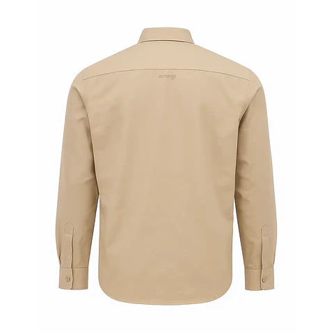 Camisa Activex Gabardina 80/20 UV Beige