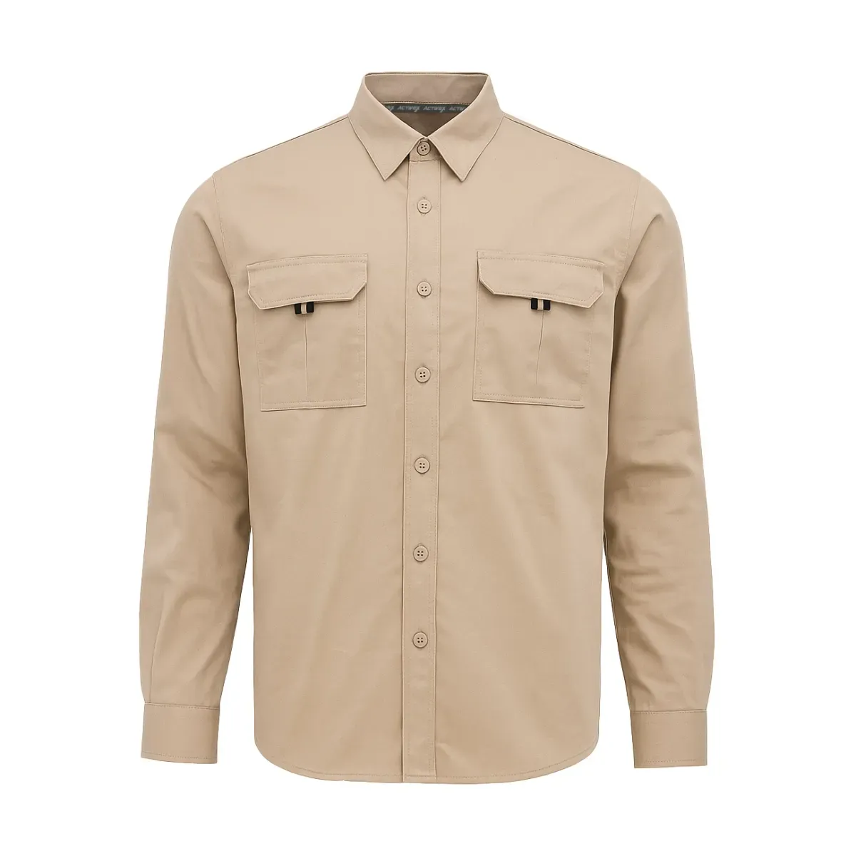 Camisa Activex Gabardina 80/20 UV Beige 1